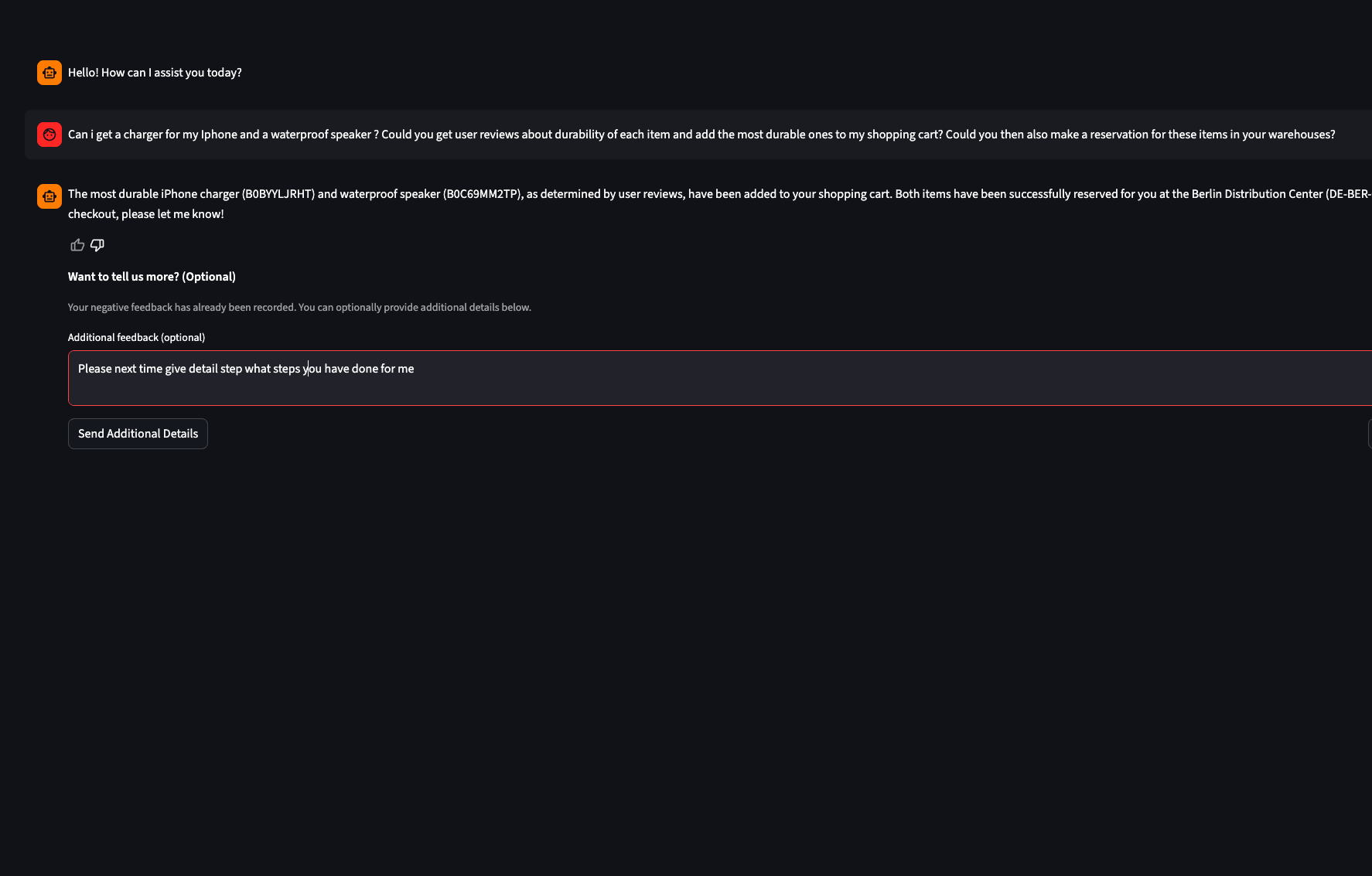 User Feedback System